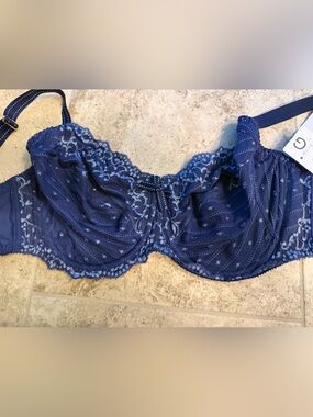 Chantelle Lace Rive Gauche Full Coverage Unlined Bra. 32 DDDD (Fits like 32 G)